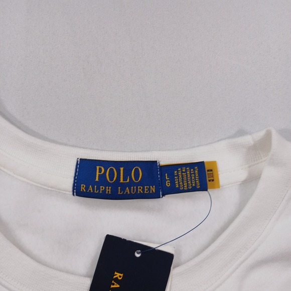 Polo Ralph Lauren Sweatshirt Mens Large White Polo Logo 1967 Fleece P Wing $148 - Picture 4 of 10